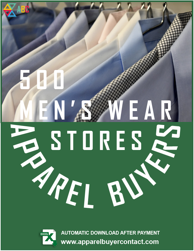 Men's wear Apparel Buyers List Apparel Buyer Contact Directory of