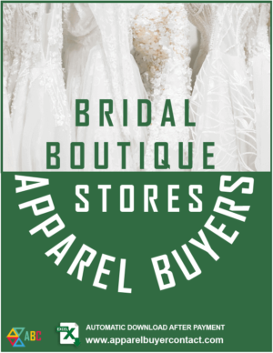 Bridal wear Boutique Clothing Stores Buyers Contact Details
