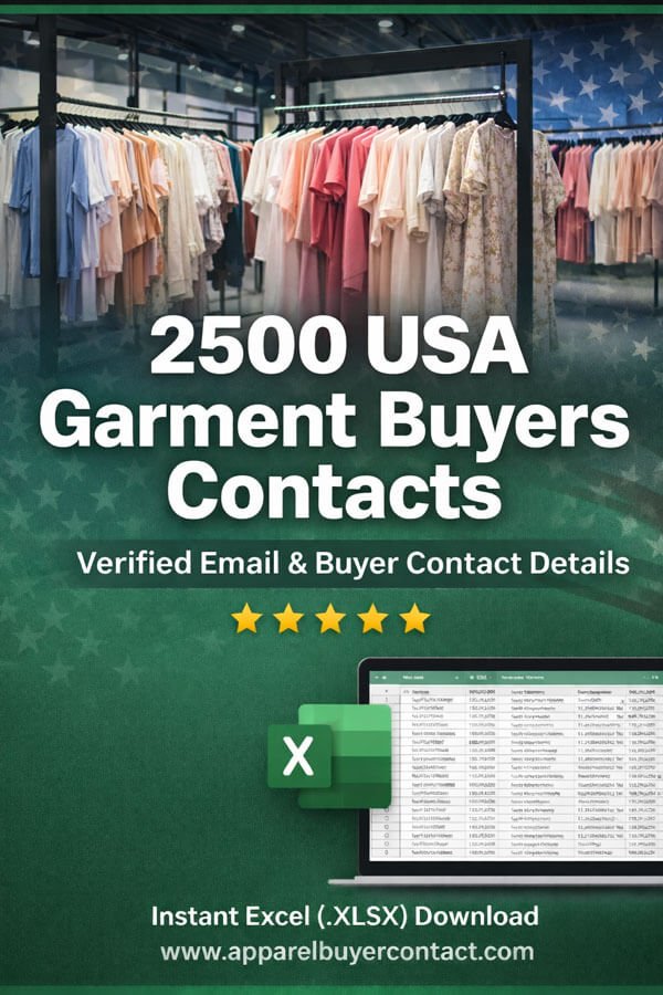2500 USA garment importers and clothing buyers contact list