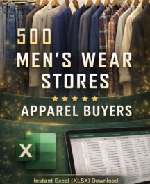 MEN'S WEAR clothing stores buyers contact list